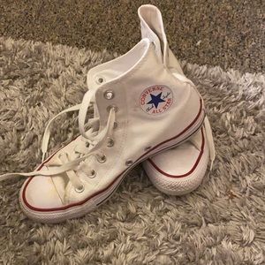 White high-top converse